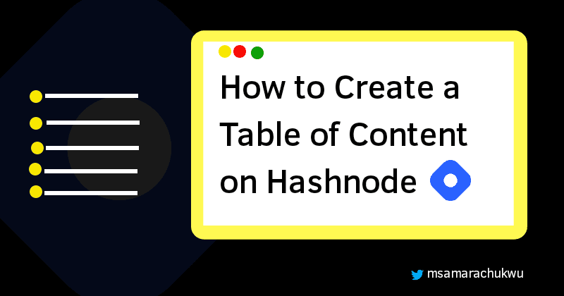 How to Create a Table of Content on Hashnode
